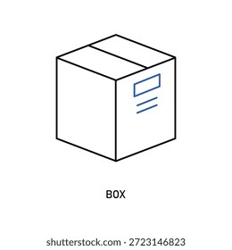 Caixa de papelão simples para transporte e embalagem, isolado no fundo branco.
