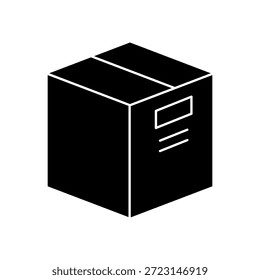 Caixa de papelão simples para transporte e embalagem, isolado no fundo branco.