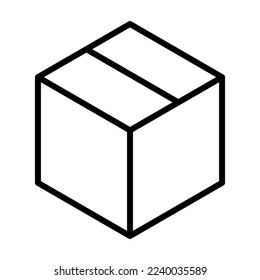 Simple cardboard icon. Luggage. Vector.