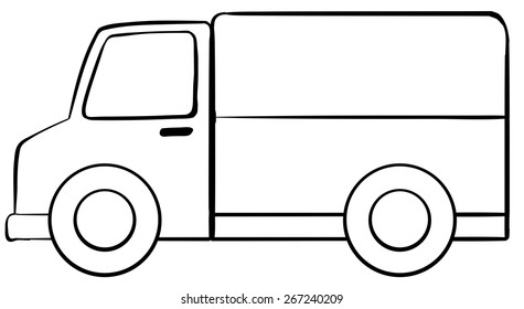 Einfache Lastkraftwagen in einfacher Ausführung