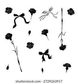 Einfache Nelke Quadrat Rahmen Rand Vektor