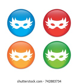 simple carnaval mask icon. Flat vector illustration. EPS10. color icon