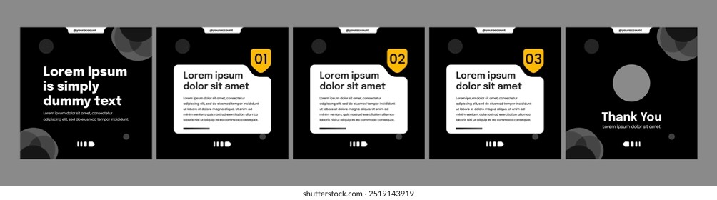 simple carousel or microblog template for social media posts