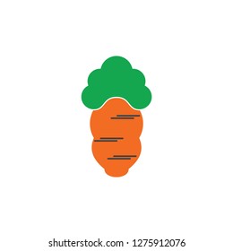 simple carrot colorful design symbol vector
