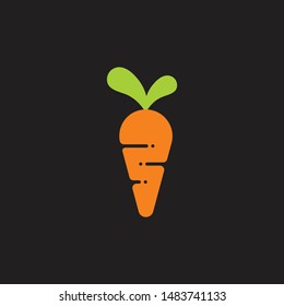 simple carrot design symbol logo vector
