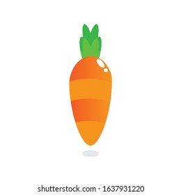 SIMPLE CARROT VECTOR DESIGN WHITE BACKGROUND.