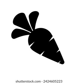 Simple carrot vector, Carrot icon on white background.