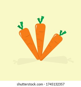 Simple carrot vector illustration design