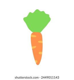 Einfaches Karottengemüse-Symbol. Healthy Food flach Design