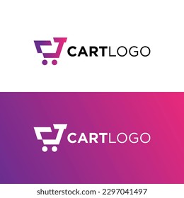 Simple cart logo icon vector.