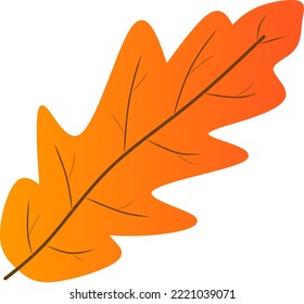 simple cartoon autumn leaves, vector illustration