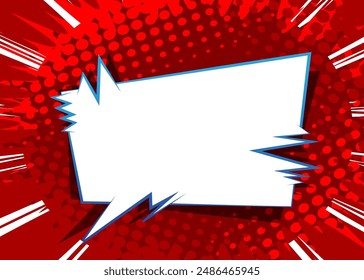 Simple Cartoon Background, comic book abstract speech bubble backdrop. Retro vector comics pop art design illustration.