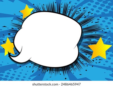 Simple Cartoon Background, comic book abstract speech bubble backdrop. Retro vector comics pop art design illustration.