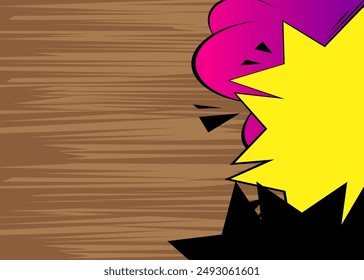 Simple Cartoon Background, comic book abstract backdrop. Retro vector comics pop art illustration design.