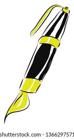 Simple cartoon black pen vector illustration on white background