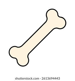 Simple Cartoon Bone Illustration for Educational or Veterinary Use