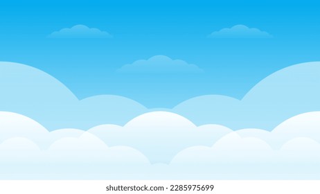 Simple Cartoon Bright Sky Background