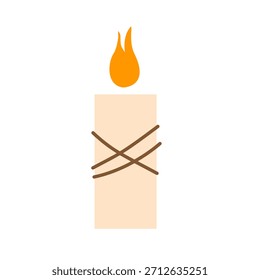 Vela ardiente simple de la historieta para la celebración festiva del invierno
