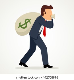 Man Carrying Bag Money Cartoon High Res Stock Images Shutterstock