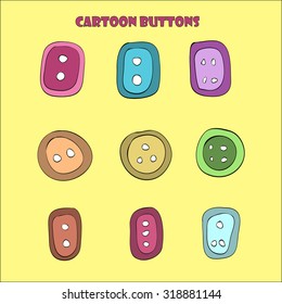 Simple cartoon buttons