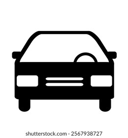 Simple cartoon car design on white background