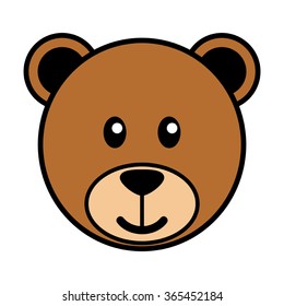 Simple cartoon of a cute bear