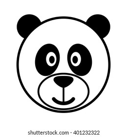 Simple cartoon of a cute panda