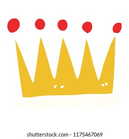 corona de doodle de caricatura simple
