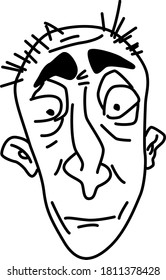 Sencilla caricatura que muestra emoción