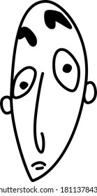 Einfaches Cartoon-Gesicht mit Emotionen