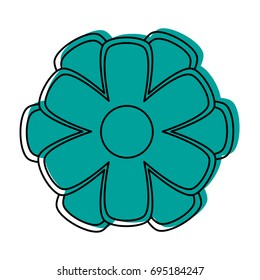 simple cartoon flower icon image 