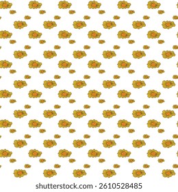 Simple Cartoon Flowers Seamless Vector Pattern Design
