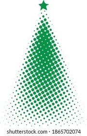 Simple cartoon hand drawn vector Christmas tree with ornaments