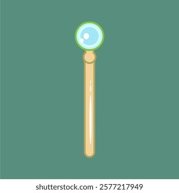 A Simple Cartoon Illustration Of A Magical Wand