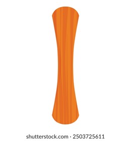 Simple cartoon illustration of a wooden medical spatula used for examining the throat of a patient