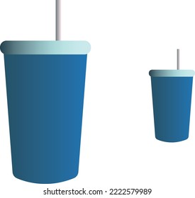 A simple cartoon image of a drinking glass, looks very cute