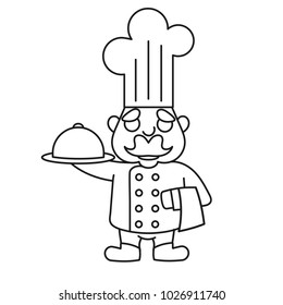 Simple Cartoon Male Cook Chef Hat Stock Vector (Royalty Free ...