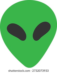 Simple Cartoon Minimal Alien Face