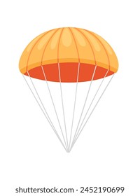 Simple cartoon parachute vector illustration isolated on white background