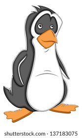 Simple Cartoon Penguin Vector Illustration Stock Vector (Royalty Free ...