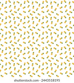 Simple Cartoon Pineapple Seamless Pattern