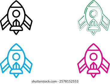 Simple cartoon rockets, colorful spacecraft designs, minimalist space shuttles, geometric rocket outlines, playful spaceship illustrations, retro-futuristic vehicle sketches, vibrant doodle-style spac