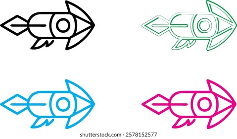 Simple cartoon rockets, colorful spacecraft designs, minimalist space shuttles, geometric rocket outlines, playful spaceship illustrations, retro-futuristic vehicle sketches, vibrant doodle-style spac