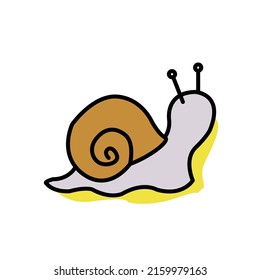 Simple cartoon snail for children's book
