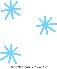 Simple cartoon snowflake vector illustration
