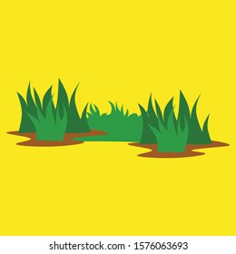a simple cartoon style of grass 