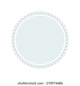 Simple cartoon style round jewelry frame template. Good for greeting card design.