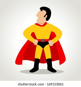 Simple cartoon of a superhero