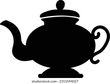 Simple Cartoon Tea pot, Coffee Kettle Hand Drawn Doodle Icon