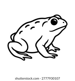 Simple cartoon toad amphibian
